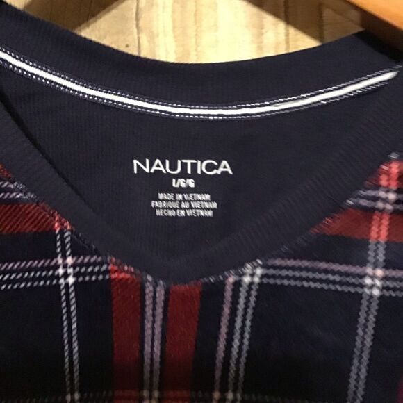 Nautica Velour Plaid Pajama Pants Set L - Picture 3 of 10